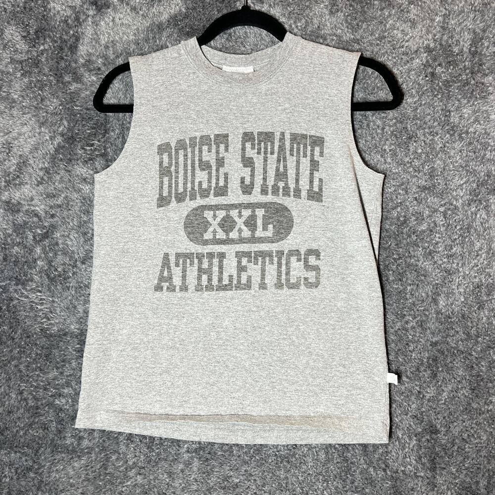 Vintage Boise State Shirt Mens 12 Athletics Muscle Tank Top Third Street USA 90